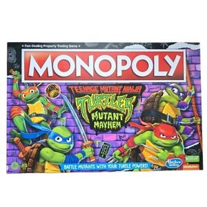 Monopoly Teenage Mutant Ninja Turtle Mutant Mayhem TMNT Family Board Game Hasbro